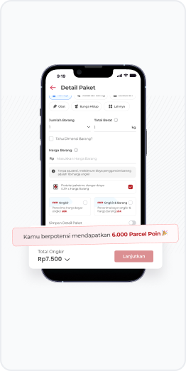 Isi detail pengiriman dan paket